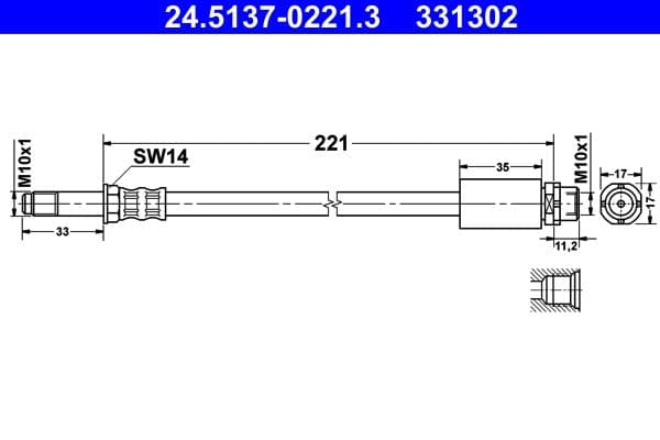 Furtun frana ATE 24.5137-0221.3