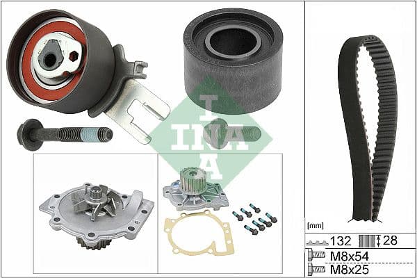 Set pompa apa + curea dintata Schaeffler INA 530 0582 30