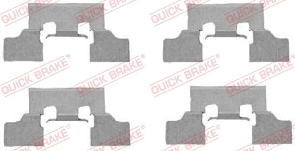 Set accesorii, placute frana QUICK BRAKE 109-1647