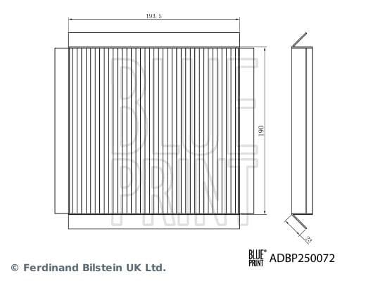 Filtru, aer habitaclu BLUE PRINT ADBP250072