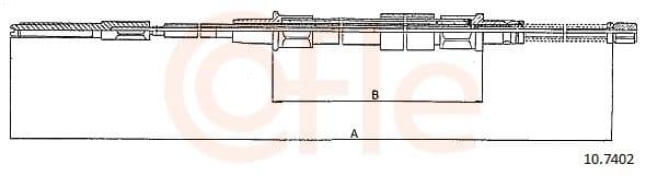 Cablu, frana de parcare COFLE 10.7402