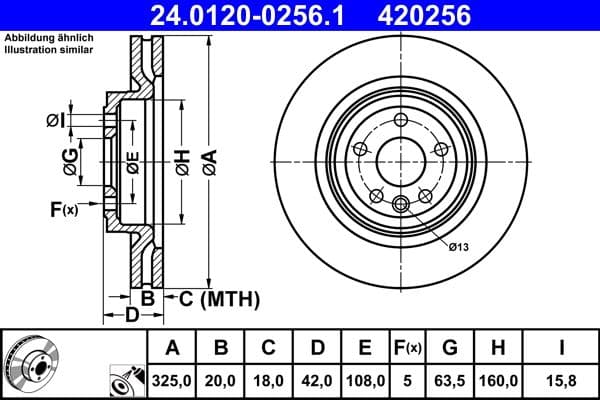 Disc frana ATE 24.0120-0256.1