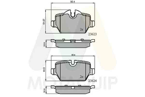 set placute frana,frana disc MOTAQUIP LVXL1278