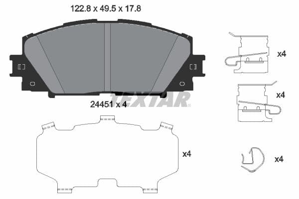 set placute frana,frana disc TEXTAR 2445103