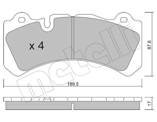 set placute frana,frana disc METELLI 22-1328-0