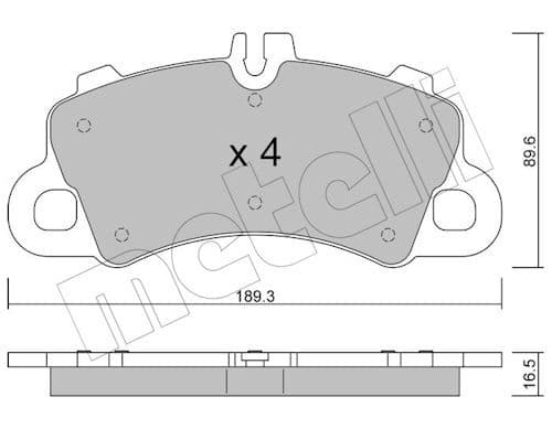 set placute frana,frana disc METELLI 22-1259-0