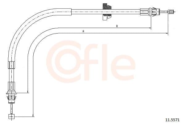 Cablu, frana de parcare COFLE 11.5571