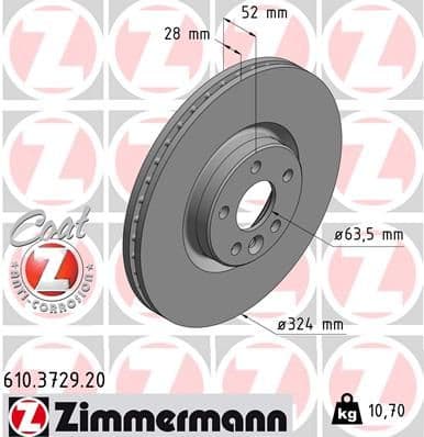 Disc frana ZIMMERMANN COAT Z 610.3729.20