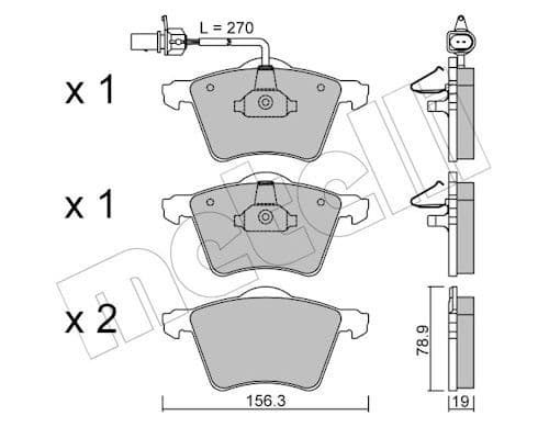 set placute frana,frana disc METELLI 22-0550-0