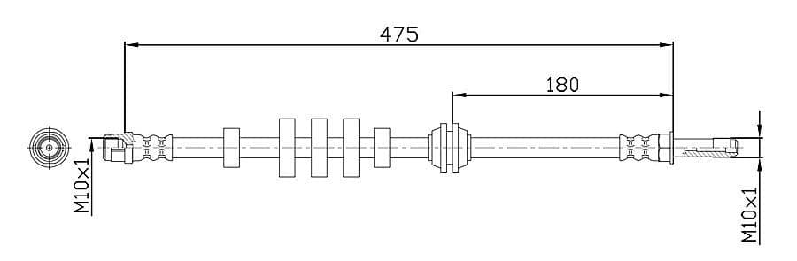 Furtun frana METZGER 4110447