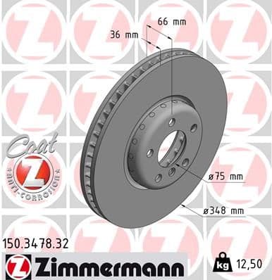 Disc frana ZIMMERMANN FORMULA F 150.3478.32