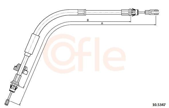 Cablu, frana de parcare COFLE 10.5347