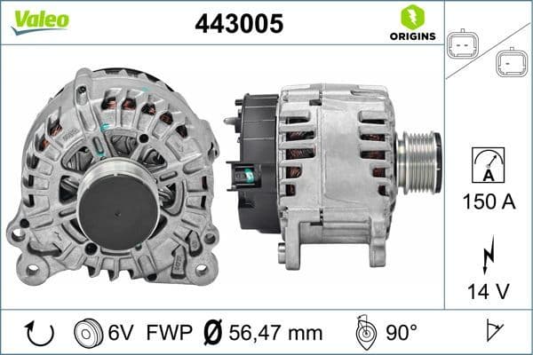 Generator / Alternator VALEO 443005