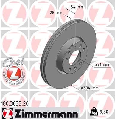 Disc frana ZIMMERMANN COAT Z 180.3033.20