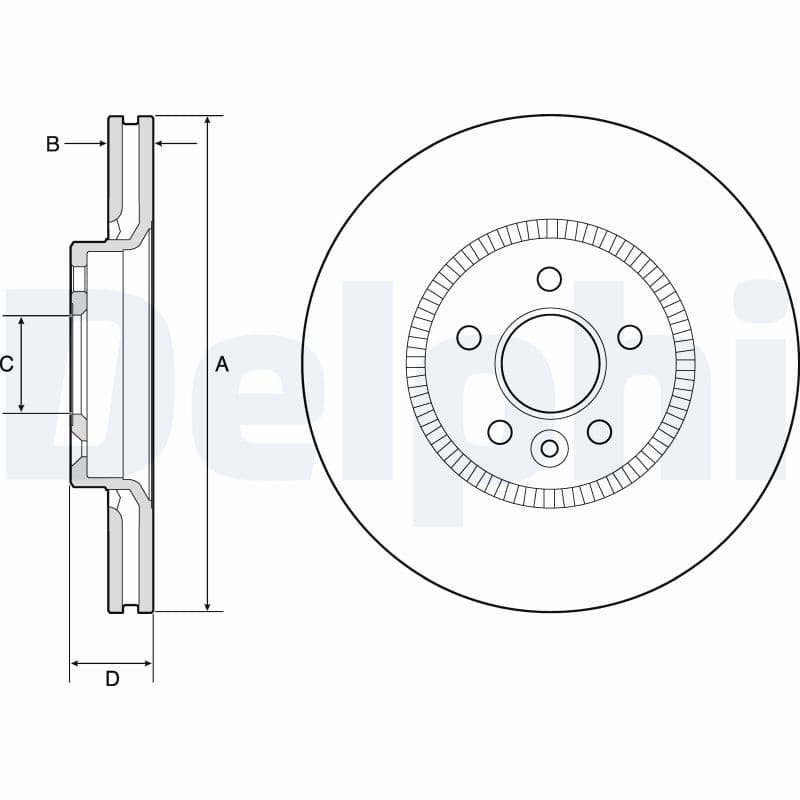 Disc frana DELPHI BG9184C