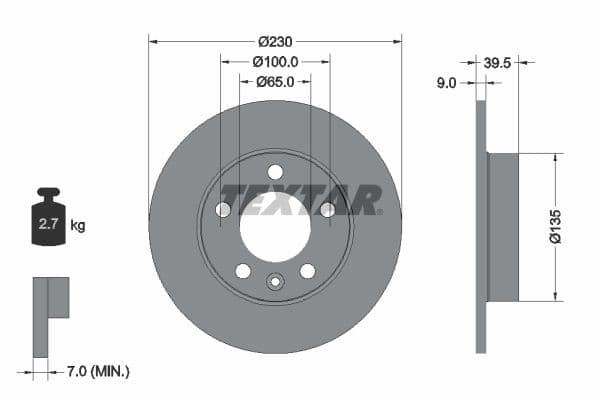 Disc frana TEXTAR PRO 92082503