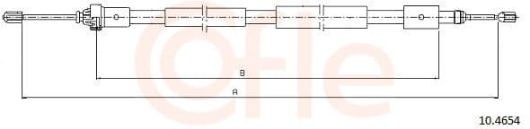 Cablu, frana de parcare COFLE 10.4654
