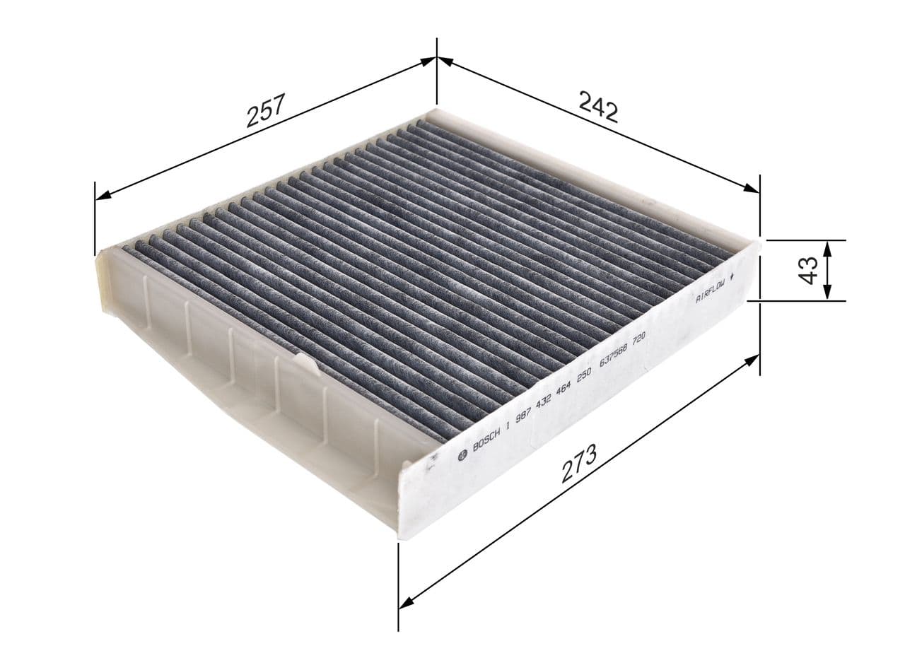 Filtru, aer habitaclu BOSCH 1 987 432 464