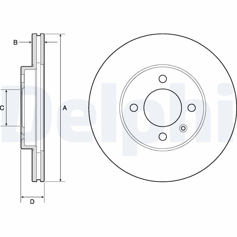 Disc frana DELPHI BG2455