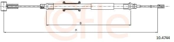 Cablu, frana de parcare COFLE 10.4744