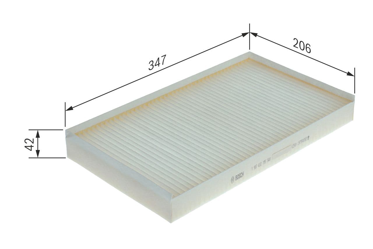 Filtru, aer habitaclu BOSCH 1 987 432 195