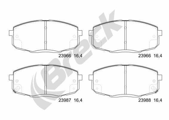 set placute frana,frana disc BRECK 23966 00 701 10
