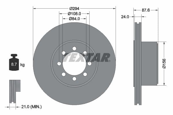 Disc frana TEXTAR 92171700