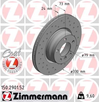 Disc frana ZIMMERMANN SPORT Z 150.2901.52