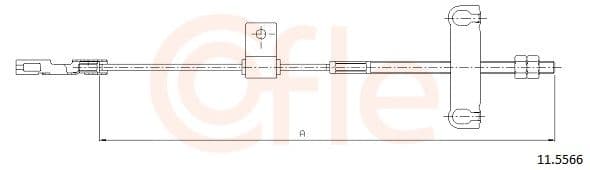 Cablu, frana de parcare COFLE 11.5566