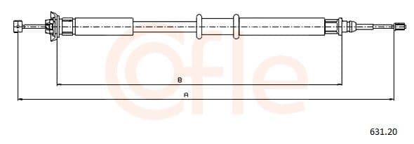Cablu, frana de parcare COFLE 631.20
