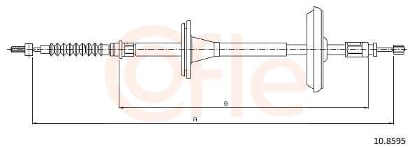 Cablu, frana de parcare COFLE 10.8595
