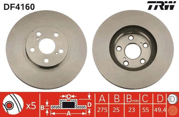 Disc frana TRW DF4160