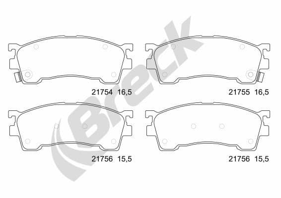 set placute frana,frana disc BRECK 21755 00 701 10