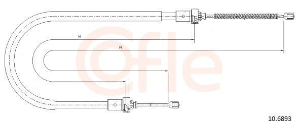 Cablu, frana de parcare COFLE 10.6893