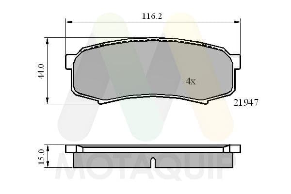 set placute frana,frana disc MOTAQUIP LVXL131