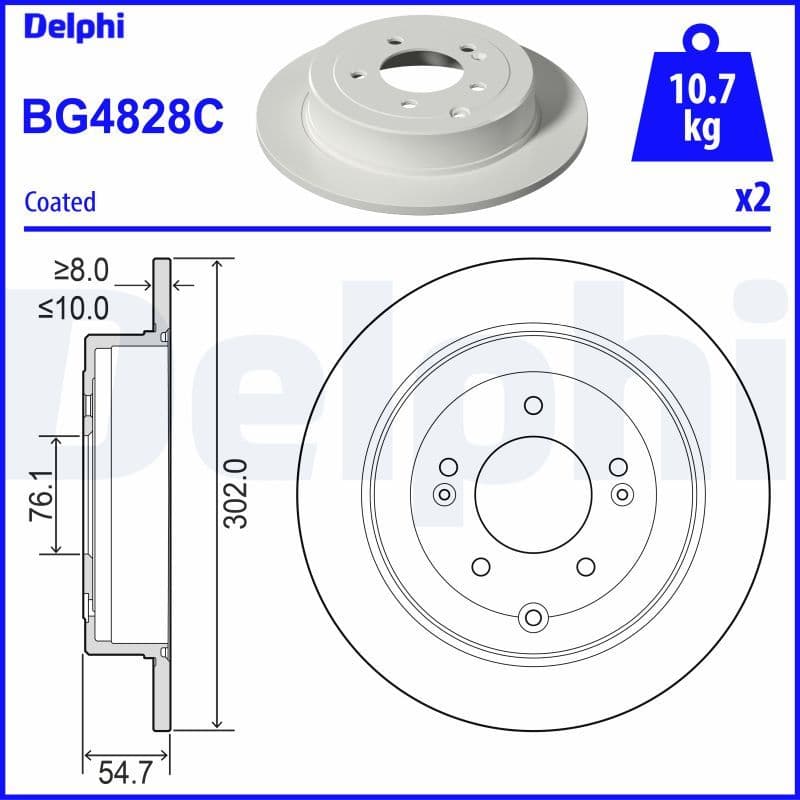 Disc frana DELPHI BG4828C