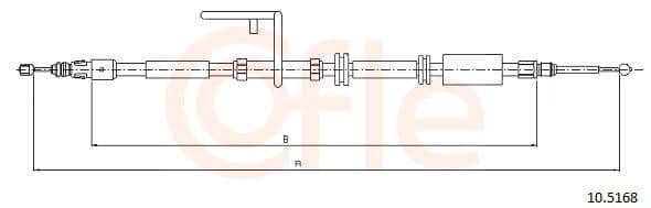 Cablu, frana de parcare COFLE 10.5168