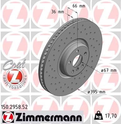 Disc frana ZIMMERMANN 150.2958.52