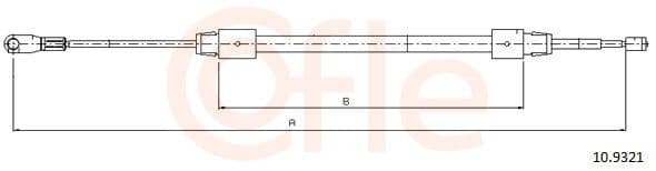 Cablu, frana de parcare COFLE 10.9321