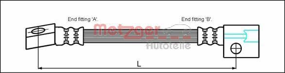 Furtun frana METZGER 4112811