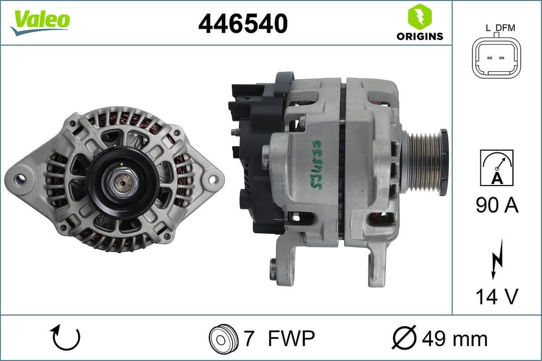 Generator / Alternator VALEO ORIGINS 446540