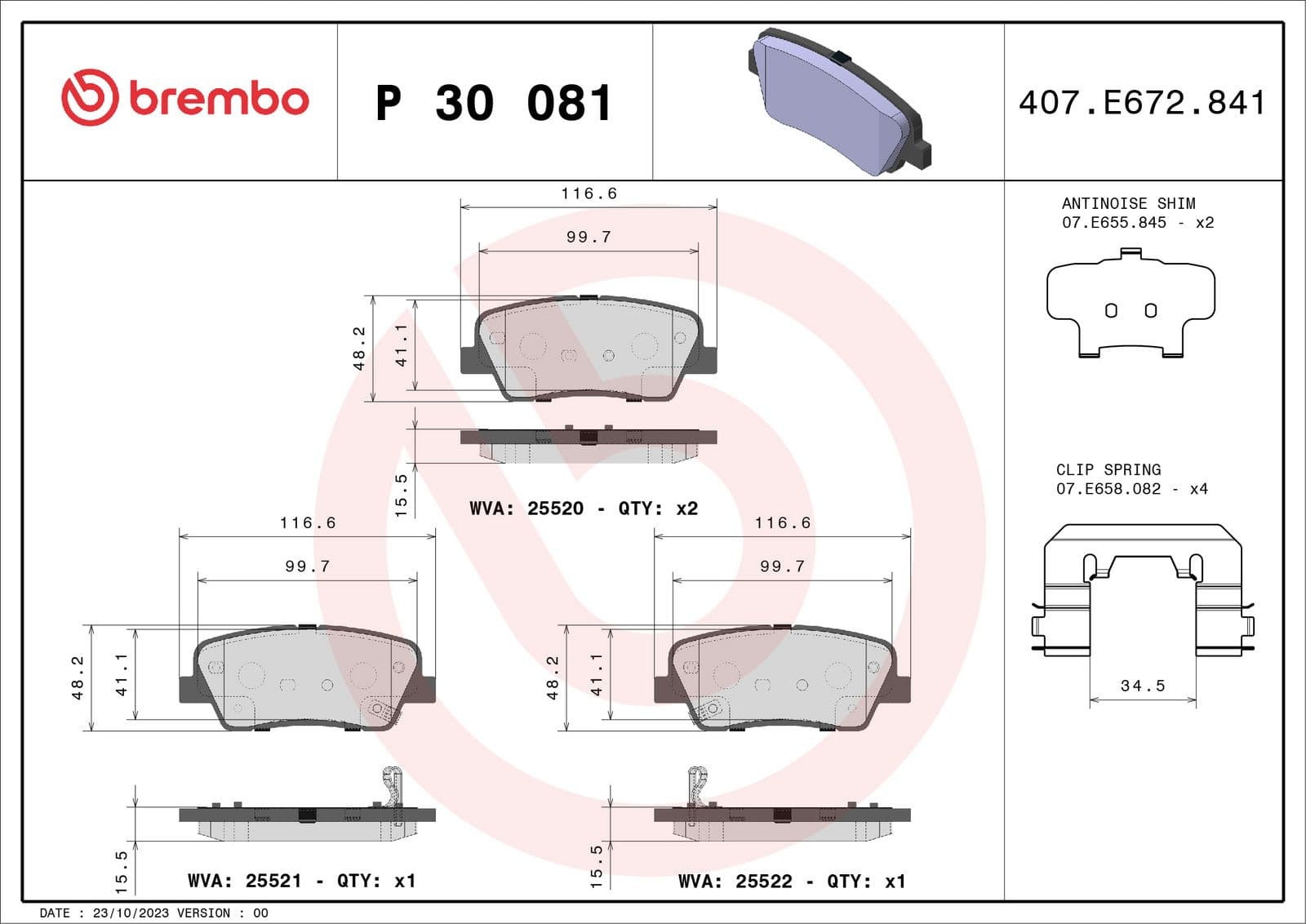 set placute frana,frana disc BREMBO PRIME LINE P 30 081