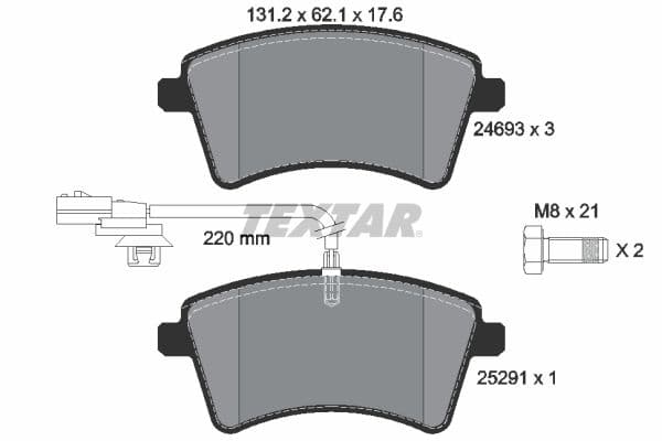 set placute frana,frana disc TEXTAR Q+ 2469306