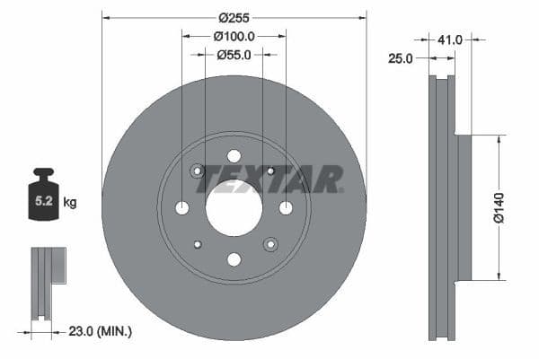 Disc frana TEXTAR PRO 92352103