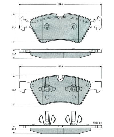 set placute frana,frana disc MTR MT477