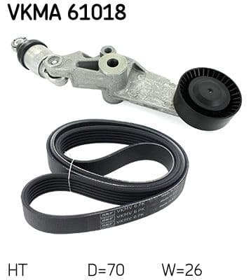 Set curea transmisie cu caneluri SKF VKMA 61018