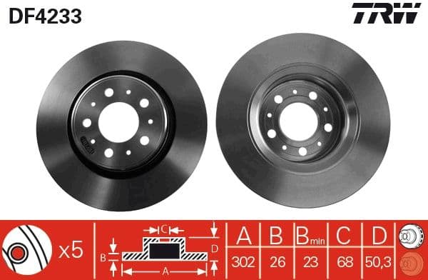 Disc frana TRW DF4233