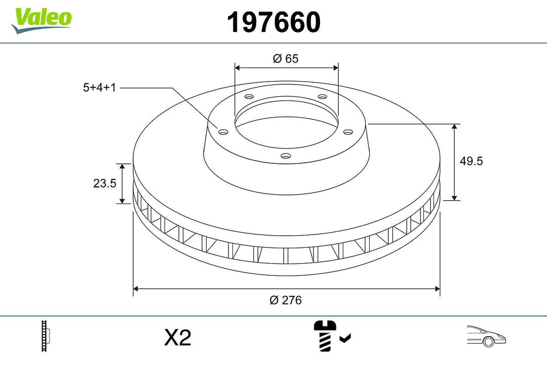 Disc frana VALEO 197660