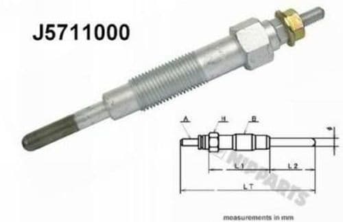 Bujie incandescenta NIPPARTS J5711000