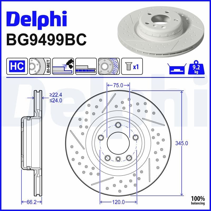 Disc frana DELPHI BG9499BC